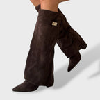 Botas Altas Mujer Clásicas de Ante Elegantes