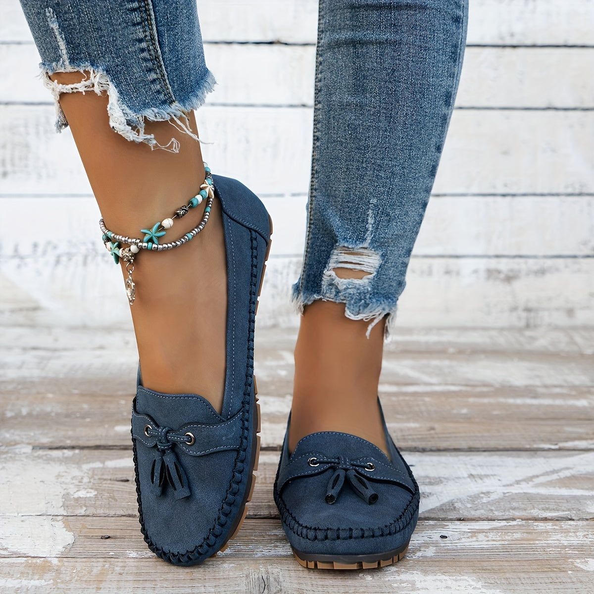 Bella - Mocasines clásicos con detalle de borlas