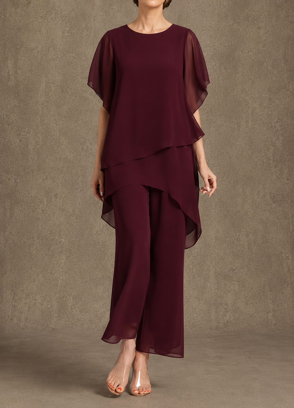 Isabel | Conjunto Elegante de Gasa con Blusa Fluida y Pantalón Ancho