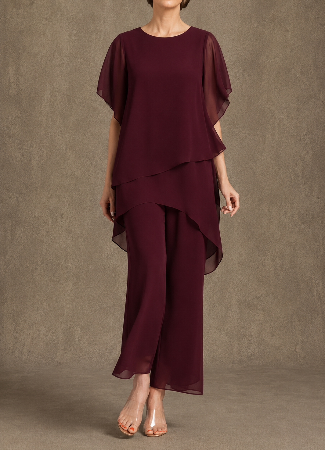 Isabel | Conjunto Elegante de Gasa con Blusa Fluida y Pantalón Ancho