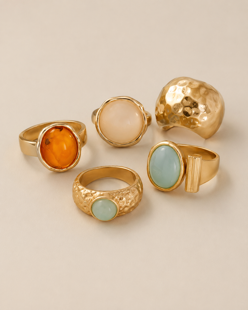 Conjunto de Anillos Abiertos con Strass