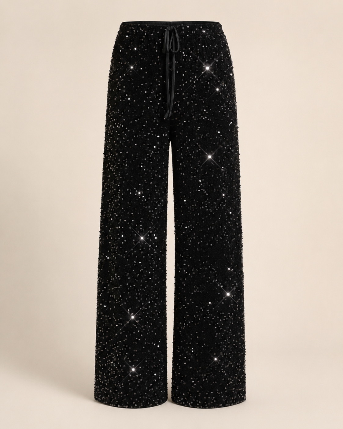 PANTALÓN LENTEJUELAS CINTURA ALTA