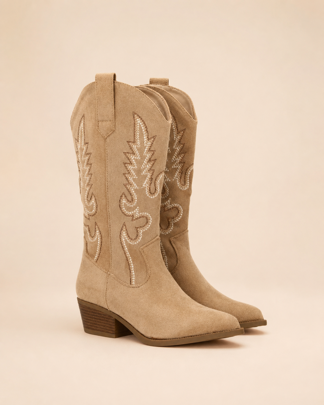 Sofía | Botas cowboy de mujer con bordado y tacón bajo