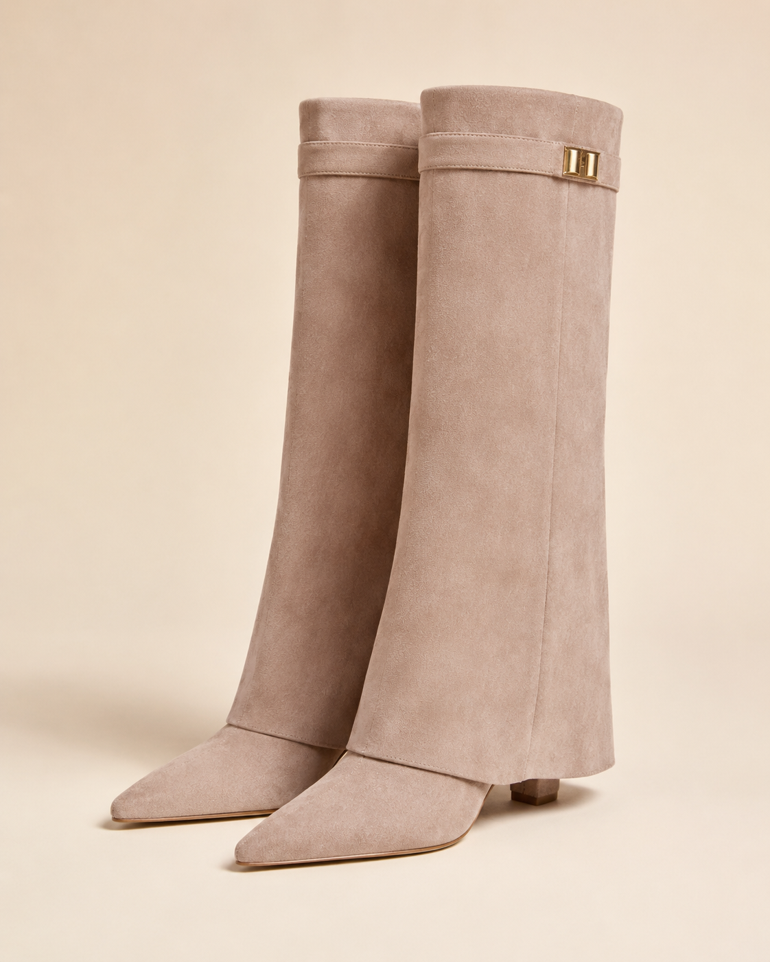 Botas Altas Mujer Clásicas de Ante Elegantes