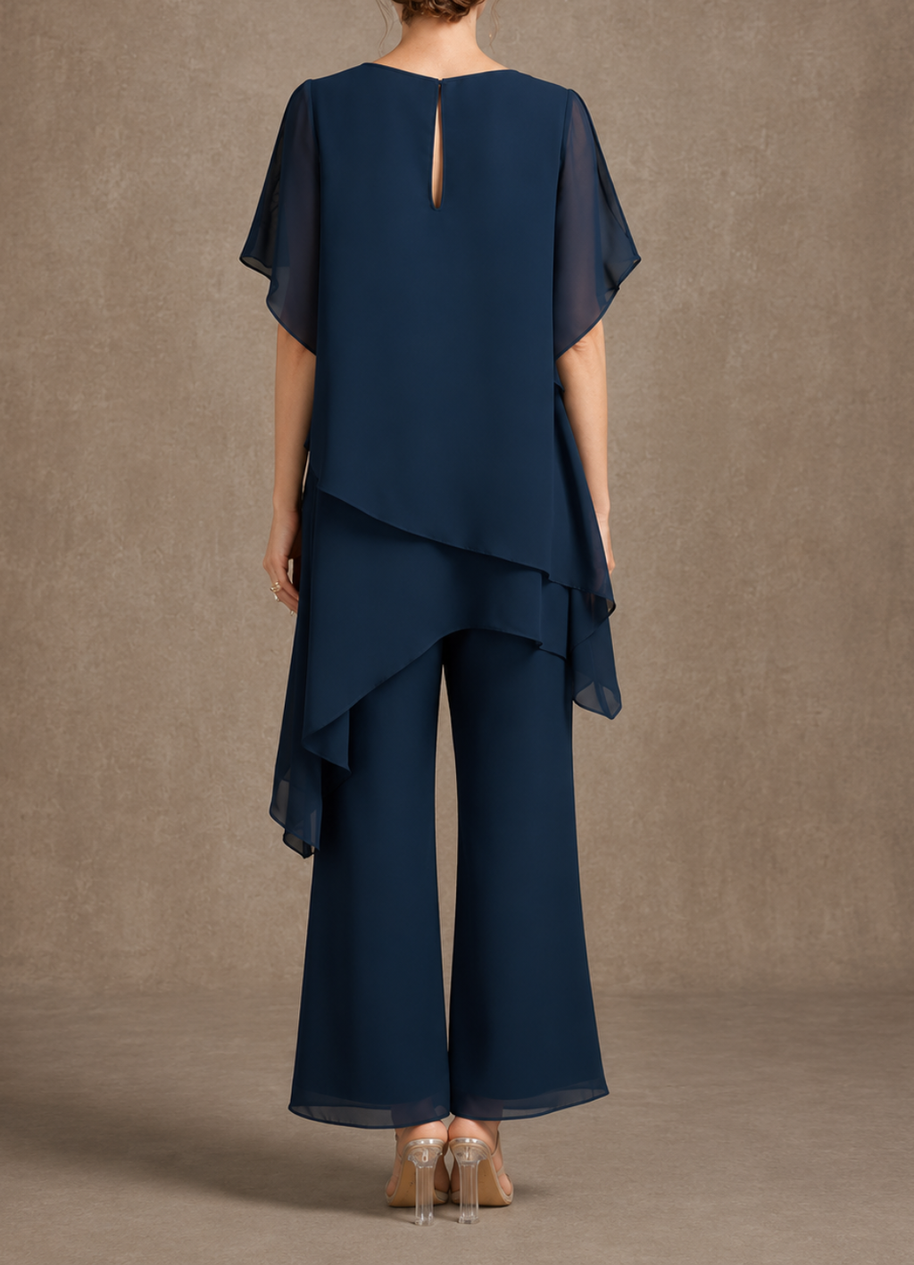 Isabel | Conjunto Elegante de Gasa con Blusa Fluida y Pantalón Ancho
