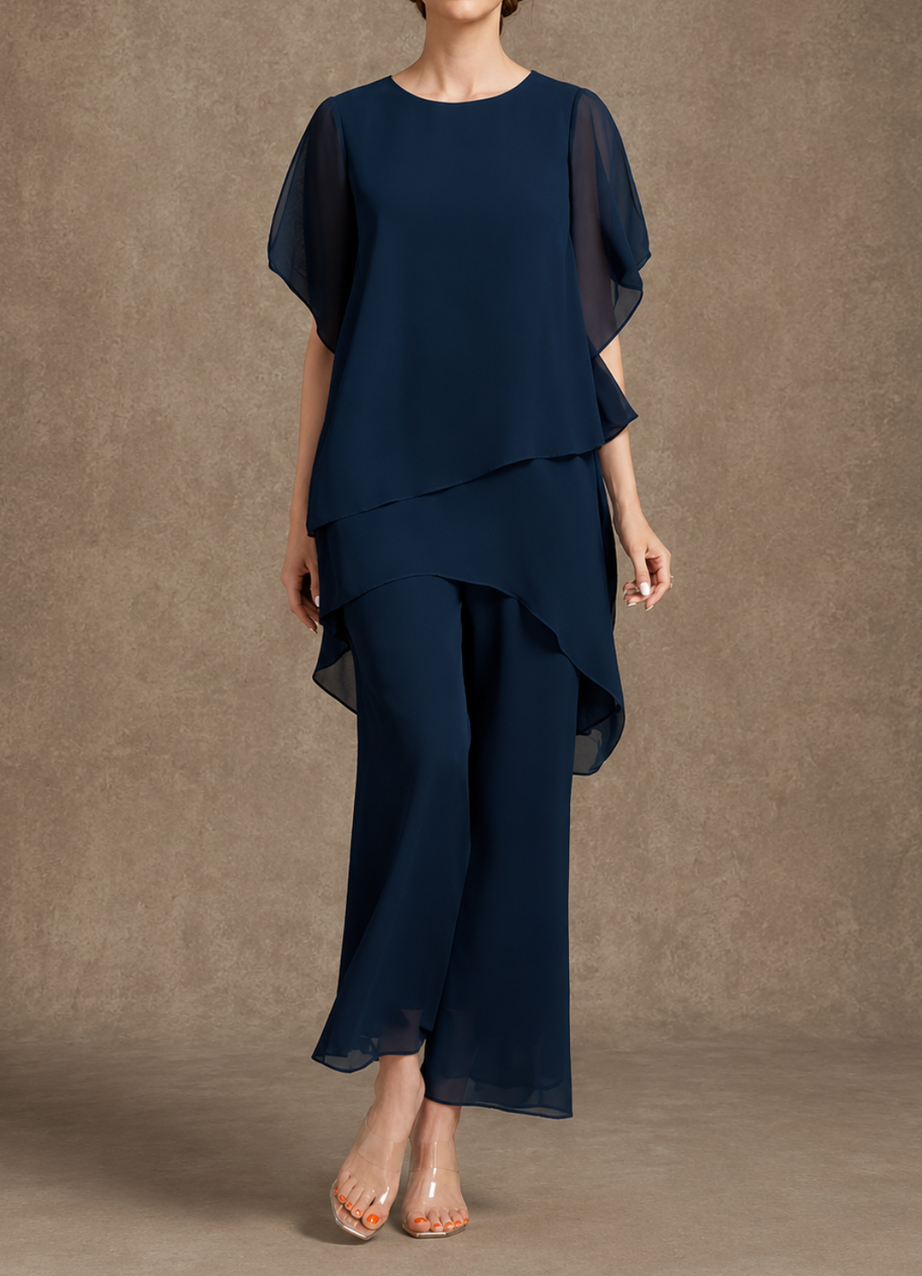 Isabel | Conjunto Elegante de Gasa con Blusa Fluida y Pantalón Ancho