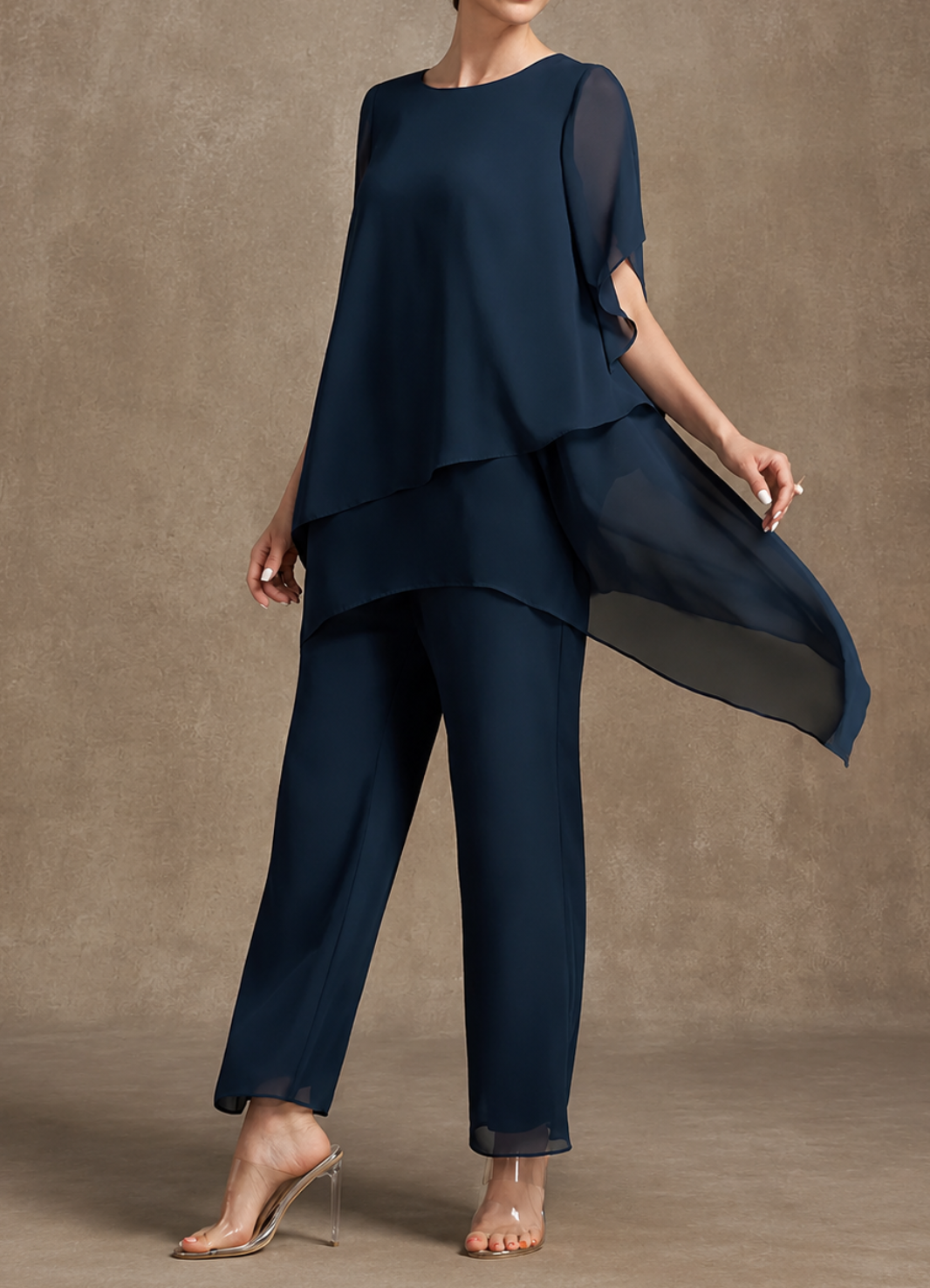 Isabel | Conjunto Elegante de Gasa con Blusa Fluida y Pantalón Ancho