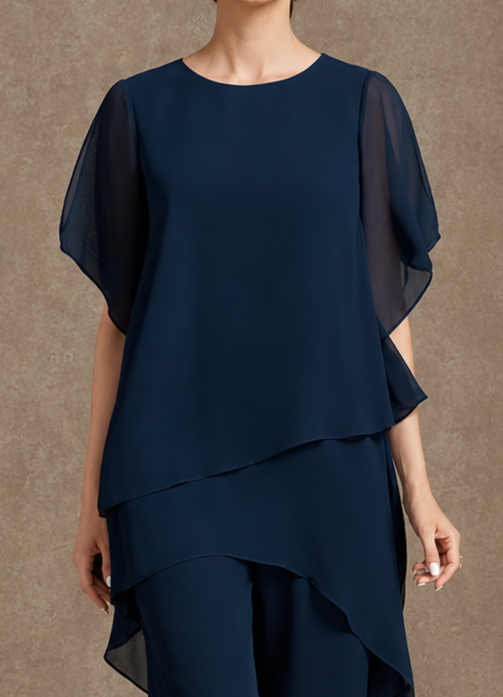 Isabel | Conjunto Elegante de Gasa con Blusa Fluida y Pantalón Ancho